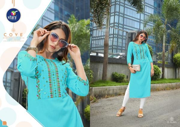 Vitara Royalty Rayon Designer Embroidery Kurti